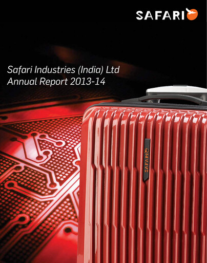 Thumbnail Safari Industries India Annual Report 2013-2014