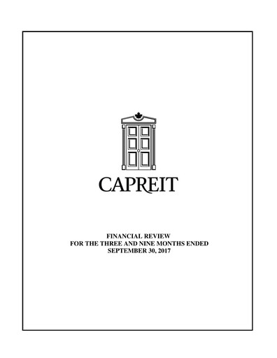 Thumbnail Canadian Apartment Properties REIT Quarterly Report 2017-q3