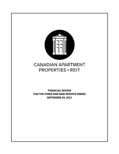 Thumbnail Canadian Apartment Properties REIT Quarterly Report 2021-q3
