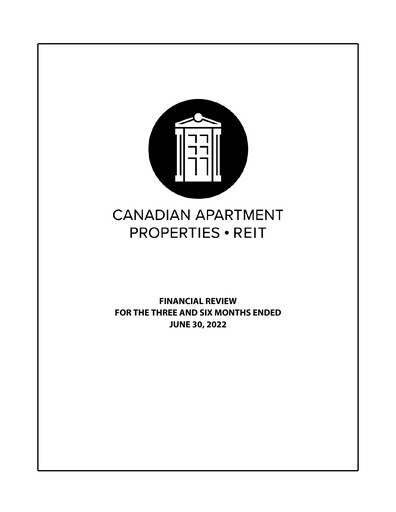 Thumbnail Canadian Apartment Properties REIT Quarterly Report 2022-q2
