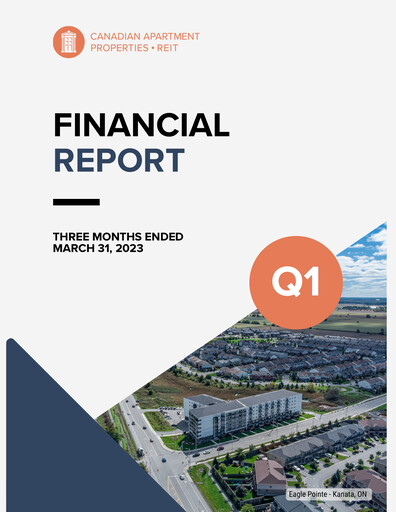 Thumbnail Canadian Apartment Properties REIT Quarterly Report 2023-q1
