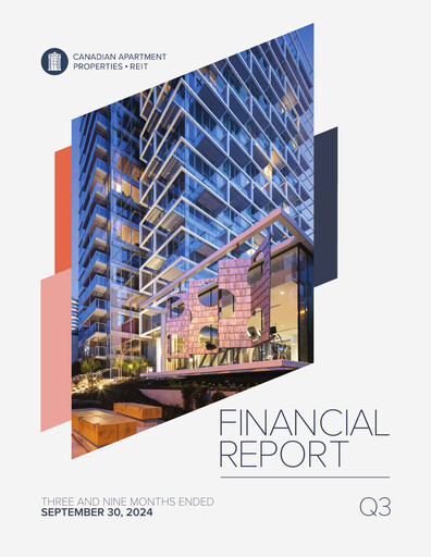 Thumbnail Canadian Apartment Properties REIT Quarterly Report 2024-q3