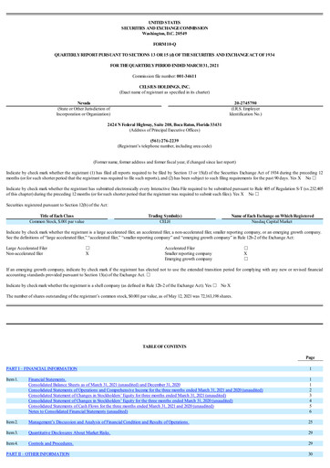 Thumbnail Celsius Holdings
 Quarterly Report 2021-q1