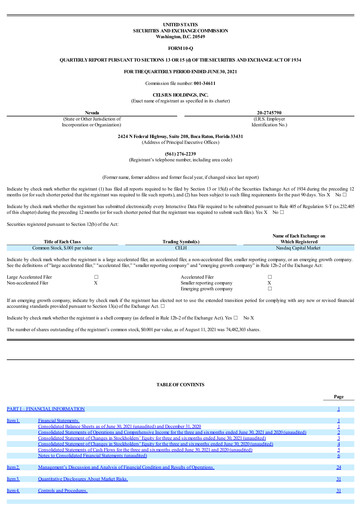 Thumbnail Celsius Holdings
 Quarterly Report 2021-q2