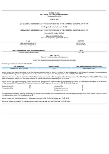 Thumbnail Celsius Holdings
 Quarterly Report 2023-q2