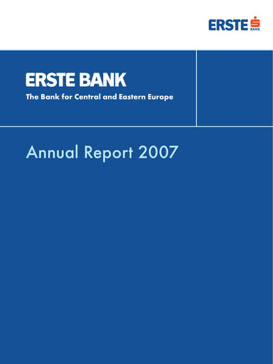 Thumbnail Erste Group Bank Annual Report 2007