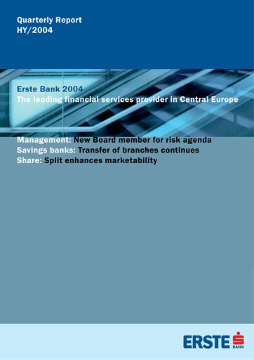 Miniature Erste Group Bank Rapport semestriel 2004-h1