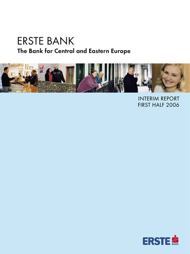 Miniature Erste Group Bank Rapport semestriel 2006-h1
