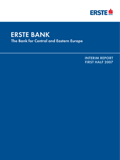 Miniature Erste Group Bank Rapport semestriel 2007-h1