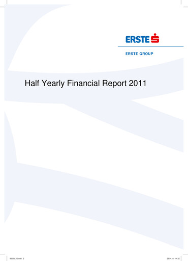 Miniature Erste Group Bank Rapport semestriel 2011-h1