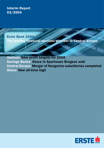 Vorschaubild Erste Group Bank Quartalsbericht 2004-q3