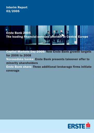 Vorschaubild Erste Group Bank Quartalsbericht 2005-q3