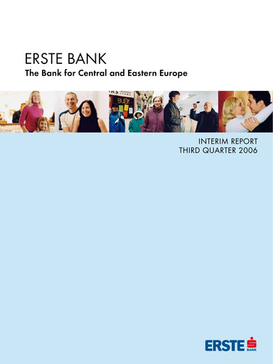 Vorschaubild Erste Group Bank Quartalsbericht 2006-q3
