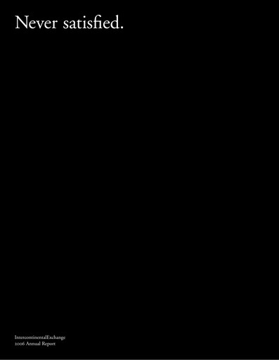 Thumbnail Intercontinental Exchange Annual Report 2006