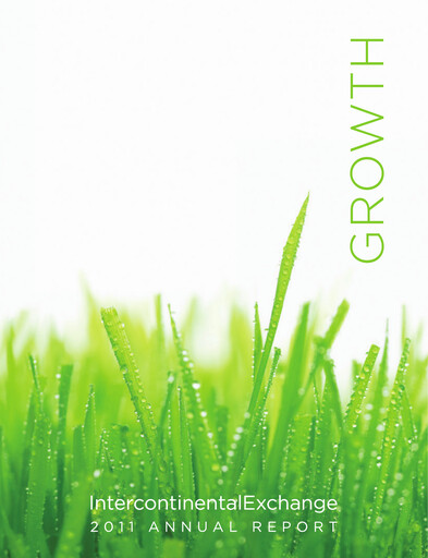 Thumbnail Intercontinental Exchange Annual Report 2011