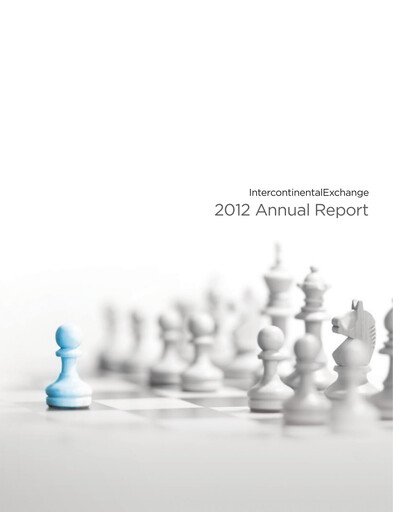 Thumbnail Intercontinental Exchange Annual Report 2012