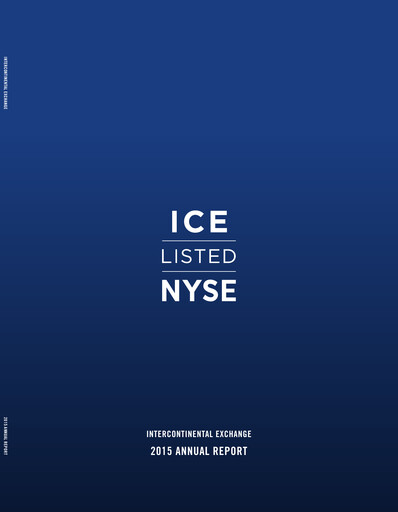 Thumbnail Intercontinental Exchange Annual Report 2015