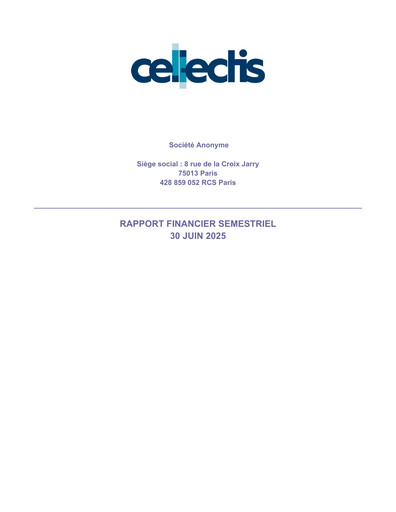 Thumbnail Cellectis Half-year Report 2025-h1