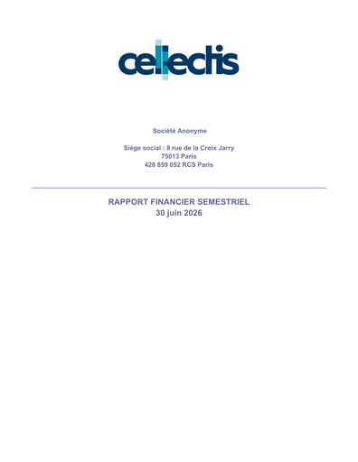 Miniature Cellectis Rapport semestriel 2026-h1