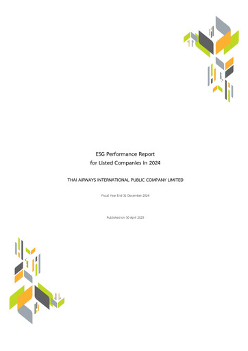 Thumbnail Thai Airways International
 ESG Report 2024