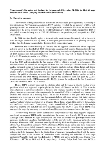 Thumbnail Thai Airways International
 Financial Report 2014