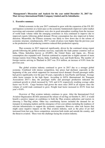 Thumbnail Thai Airways International
 Financial Report 2017