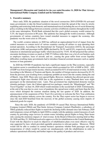 Thumbnail Thai Airways International
 Financial Report 2020