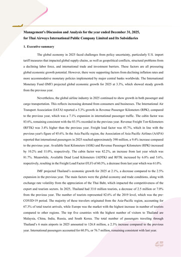 Thumbnail Thai Airways International
 Financial Report 2025