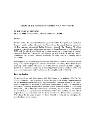 Thumbnail Thai Airways International
 Financial Statement 2025