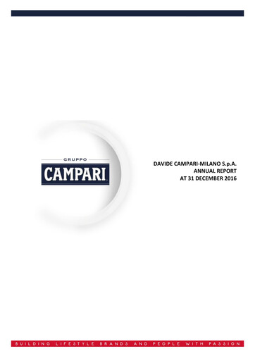 Thumbnail Davide Campari-Milano Annual Report 2016