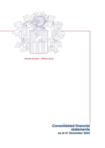 Thumbnail Davide Campari-Milano Financial Statement 2003