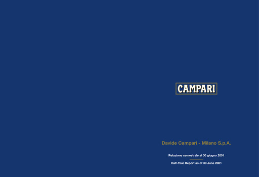 Thumbnail Davide Campari-Milano Half-year Report 2001-h1