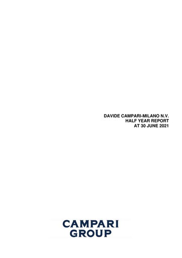 Thumbnail Davide Campari-Milano Half-year Report 2021-h1