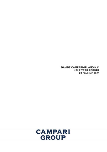 Thumbnail Davide Campari-Milano Half-year Report 2023-h1