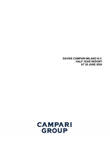 Thumbnail Davide Campari-Milano Half-year Report 2024-h1