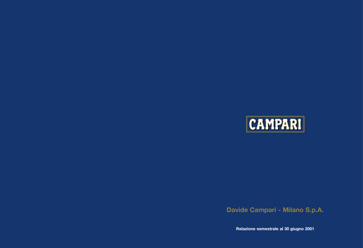 Thumbnail Davide Campari-Milano Half-year Report 2001-h1