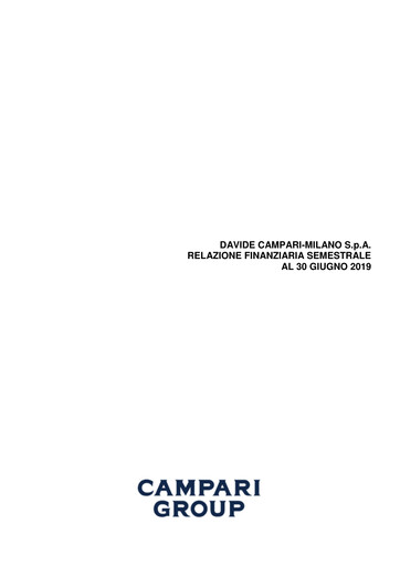 Thumbnail Davide Campari-Milano Half-year Report 2019-h1