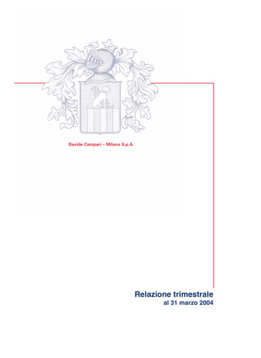 Thumbnail Davide Campari-Milano Quarterly Report 2004-q1