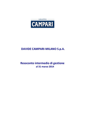 Thumbnail Davide Campari-Milano Quarterly Report 2014-q1