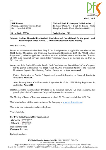 Thumbnail PTC Financial Services Financial Statement 2024-2025