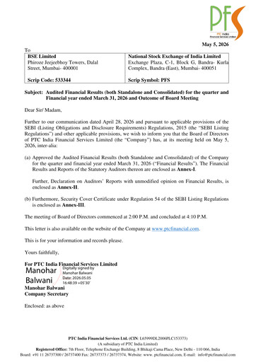 Thumbnail PTC Financial Services Financial Statement 2025-2026