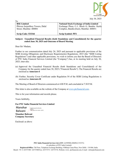 Thumbnail PTC Financial Services Quarterly Report 2025-q1