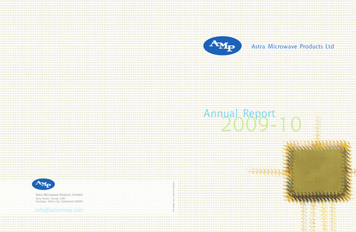 Thumbnail Astra Microwave Annual Report 2009-2010