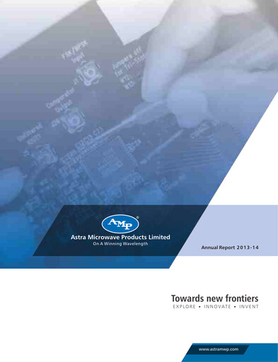 Thumbnail Astra Microwave Annual Report 2013-2014