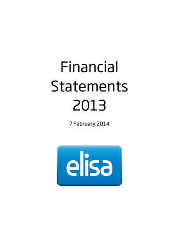 Thumbnail Elisa
 Financial Statement 2013
