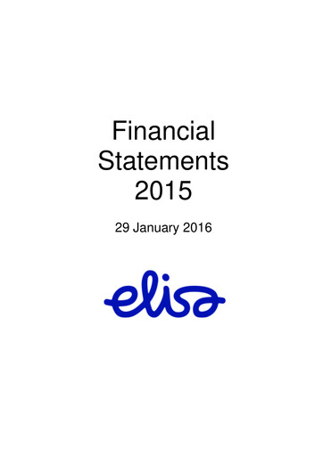 Thumbnail Elisa
 Financial Statement 2015