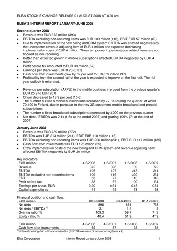 Vorschaubild Elisa
 Halbjahresbericht 2008-h1
