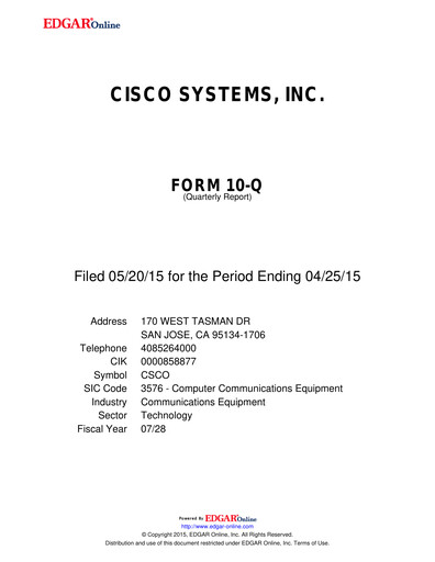 Thumbnail Cisco Quarterly Report 2015-q3