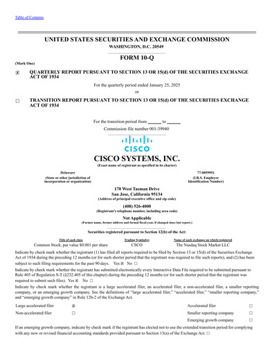 Thumbnail Cisco Quarterly Report 2025-q2