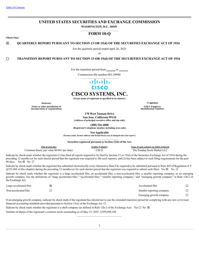Thumbnail Cisco Quarterly Report 2025-q3